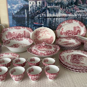 Johnson Brothers Transferware Red - Etsy