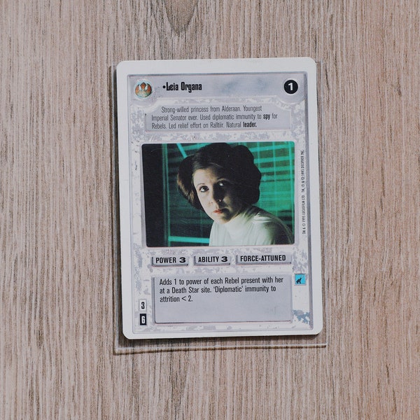 Leia Organa - Star Wars CCG - Premiere - Unlimited - White border - Unplayed and in great condition