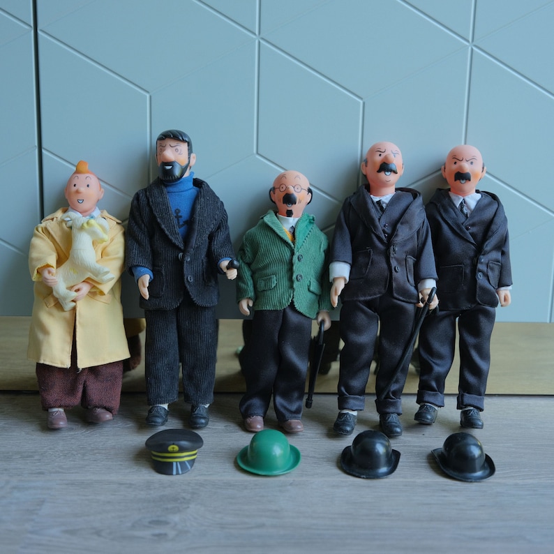Poupées Collectors Tintin Et Milou Articulées - Hergé Seri Lombard 1985