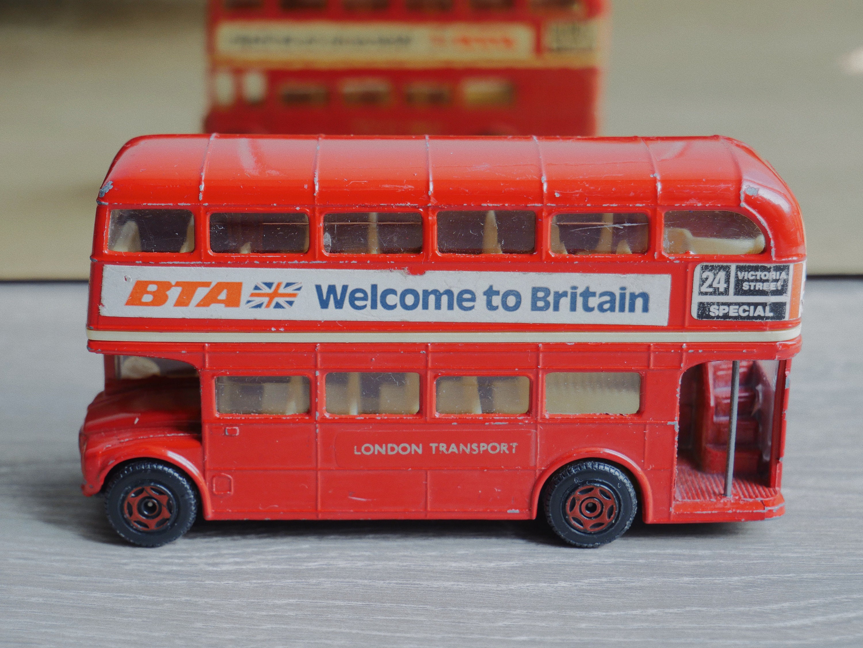 2x voiture speelgoed London Buses rouge 12 cm - modèle réduit de bus de  voiture jouet