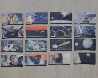 Vintage Star Wars 3D trading cards from 1996 - Lot of 16 Topps 3-D Widevision Cards of the original Star Wars trilogy