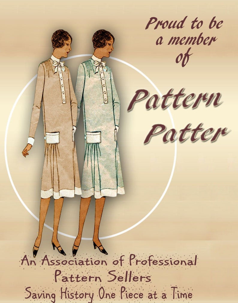 Original 1920s McCall 4622 Dress Pattern Slip On Flapper Chemise Style Bust 36.5
