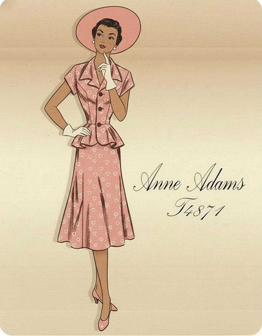 Anne様 1940s Anne Adams Mail Order Dress Pattern T4871: Sundress With