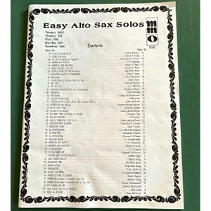 Music Minus One Easy Alto Sax Solos Song Book Beginner Classical MPN 7022