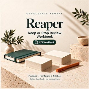 Reaper | Keep or Stop Review Workbook | Printable Fillable PDF Workbook