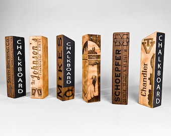 12 custom Tap handles etch 2 faces