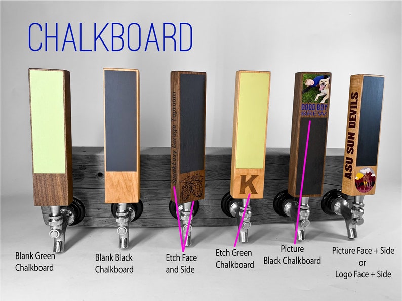 Chalkboard tap handle Beer tap handle image 1