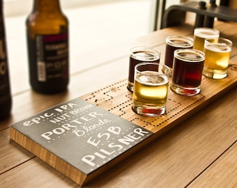 Beer tasting tray, beer flight tray