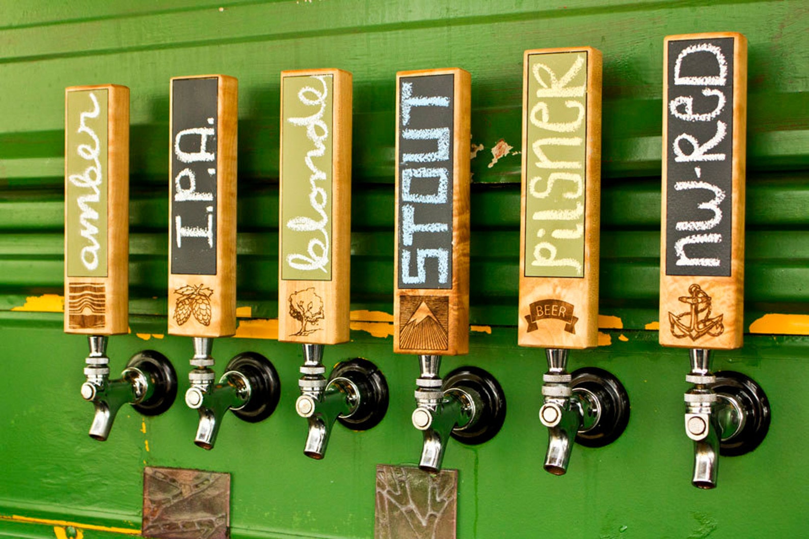 2 Chalkboard Tap Handle Beer Tap Handles Etsy