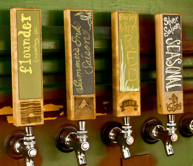 3 Chalkboard Tap Handle Beer Tap Handles With Combined Etsy