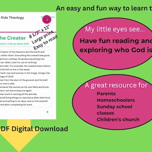 God Lettering Creator Teaching Kids Theology: God Our Creator - Etsy UK