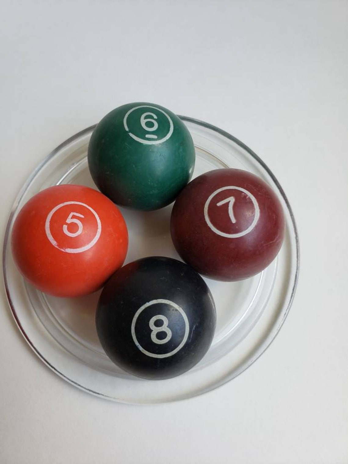 Vintage Set of Miniature Billiard Pool Balls numbers 110 plus Etsy