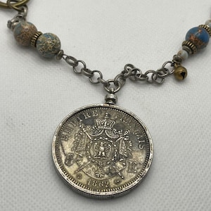 Empire Français 5 Franc 1862 Orangina pendant necklace
