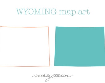 Vector & PNG Wyoming clipart, map clip art, digital, state, country, silhouette