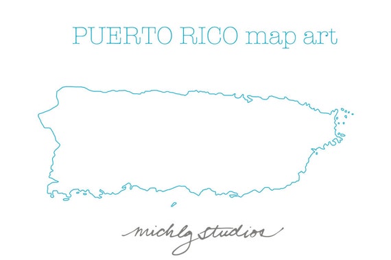 Vector Png Puerto Rico Map Art Clip Art State Country Etsy