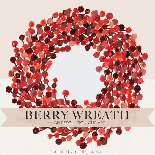 Berry PNG wreath clipart