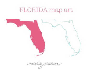 PNG & VECTOR Florida map digital clip art, state, country, silhouette