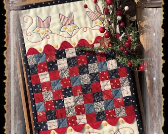 Quilted Friends Candle Mat PDF pattern