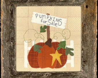 Pumpkin for Sale Wolle-Applikation PDF-Muster