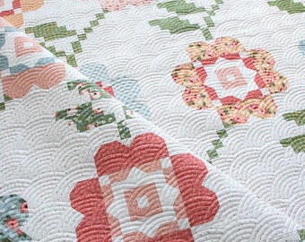 PRICE DROP- Country Rose -  quilt kit/pattern by Lella Boutique for Moda fabrics --was 170.95 -- FREE shipping in the states