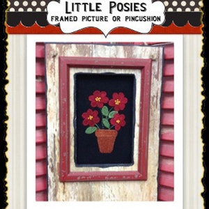 Little Posies wool applique PDF pattern