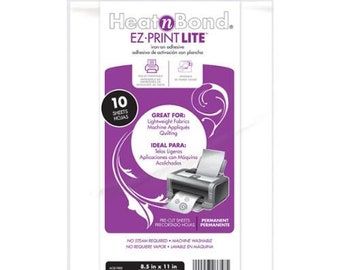 HeatnBond EZ Print Sheet Lite -- For Ink Jet printers