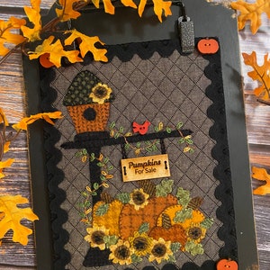 BIRD HOUSE series Hello Fall -- KIT & pattern -- #10 October for November Wool Applique