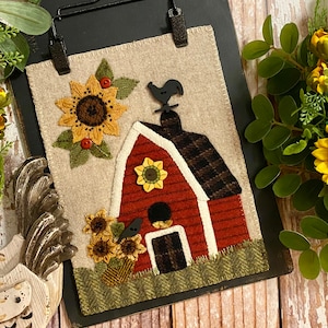 Sunshine Farm BIRD HOUSE series-- KIT & pattern -- #8 August for September Wool Applique