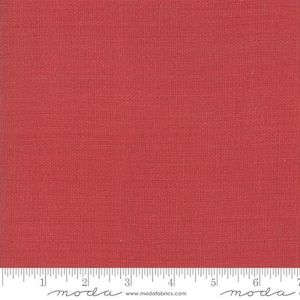 Tecido Prairie Cloth/ French General Sashiko Prairie Rouge - Moda Cloth - pré-cortado em 1/2 jarda vermelha