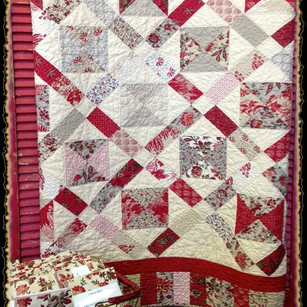 French General "Bonheur de Jour"  Petite Four Quilt Kit -- layer cake kit