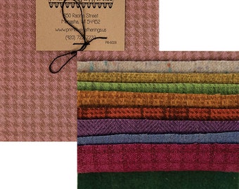 Primitive Gatherings Hand Dyed Wool Pastel Textures Charm Pack 10 5-inch Squares