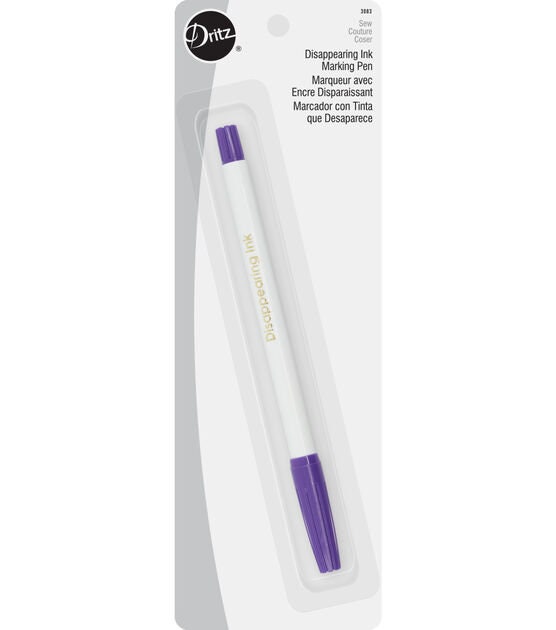 Allary Fabric Marking Heat Erasable Pen w/ Cartridge Refill Black