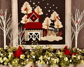 Frostbite Farm - block #2 - wool applique - PLEASE SEE PHOTOS before Ordering