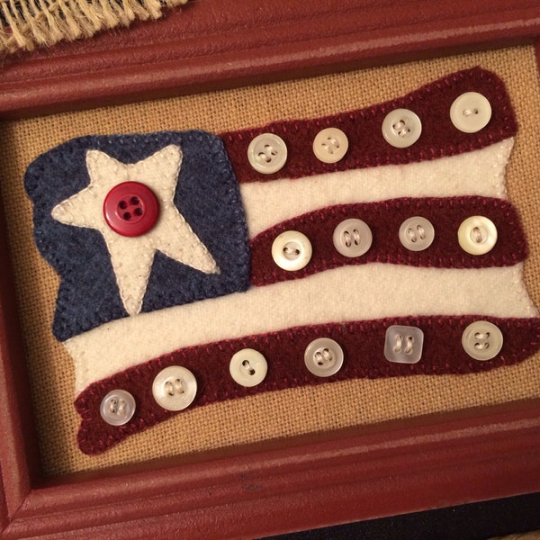 Stars and Stripes wool applique kit and pattern