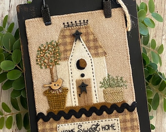 Home Sweet Home BIRD HOUSE series-- KIT & pattern -- #4 April for May Wool Applique