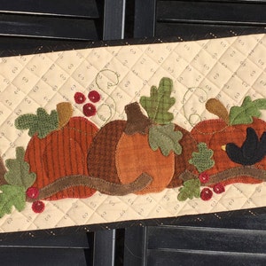 Harvest Gathering wool applique kit and pattern