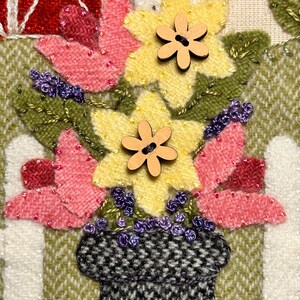 Flower Barn Dancing Tulips Mystery Stitch along Block 7 wool applique kit image 7