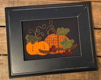 Pumpkin Harvest wool applique kit and pattern
