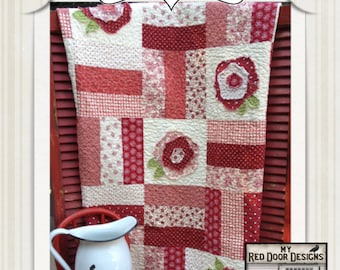 Modello PDF per trapunta "Whimsy Flowers"