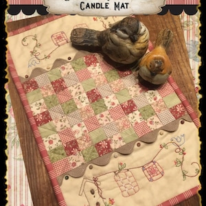Quilted Friends Candle Mat PDF pattern