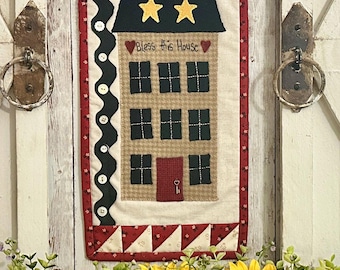 BENEDICI QUESTA CASA - Kit per applicazione in lana / arazzo / confezione di fili / motivo stampato - vedi opzioni sotto