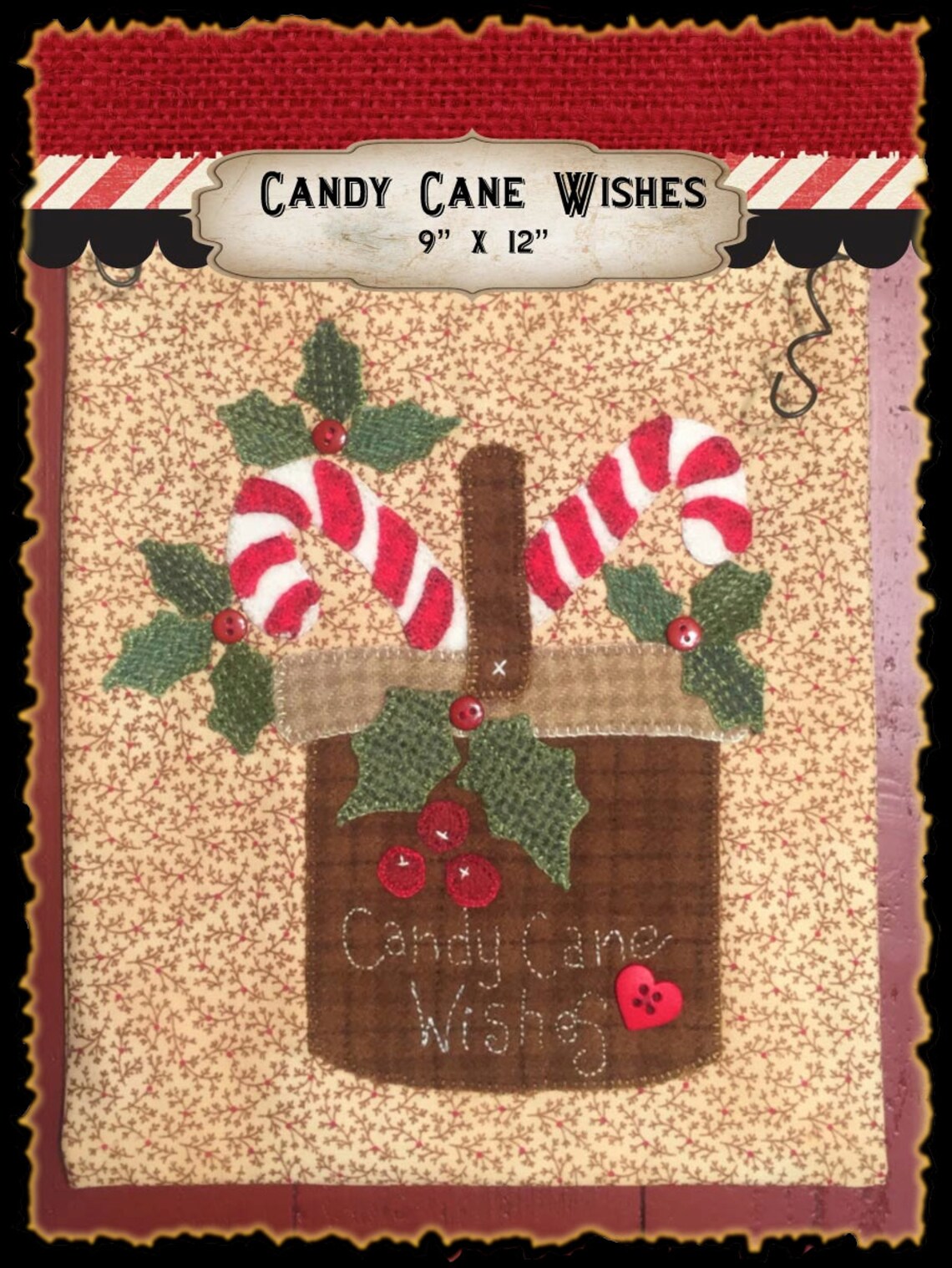 Candy Cane Wishes PDF pattern Etsy