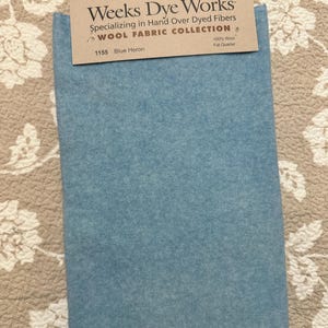 Hand Dyed wool - WEEKS solid -- blue heron -- 100% wool