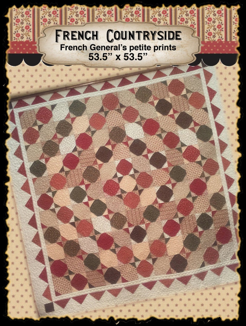 French Countryside Quilt Pattern Etsy