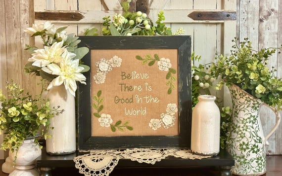 BE THE GOOD -- Wool applique Kit | wall hanging | Thread pack | printed pattern-- see options below