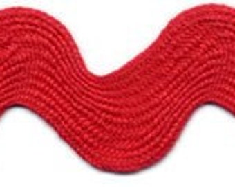 5 yards  Red Jumbo Ric Rac