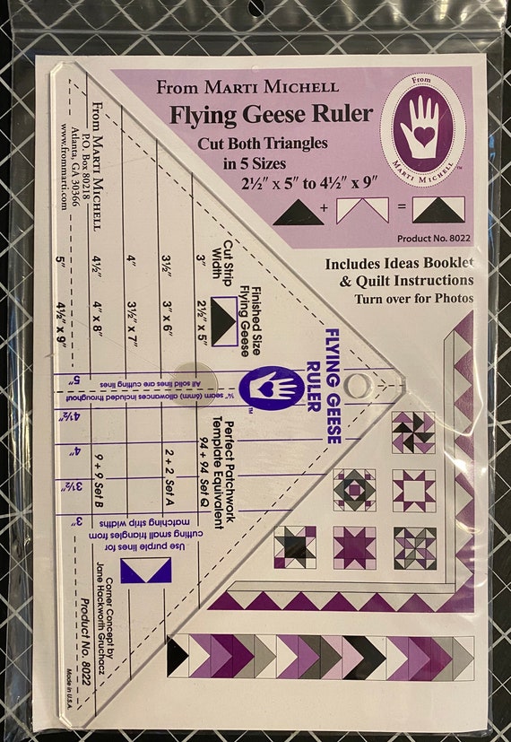 Flying geese ruler -- for Fall on the Farm quilt pattern -- by Marti Michell