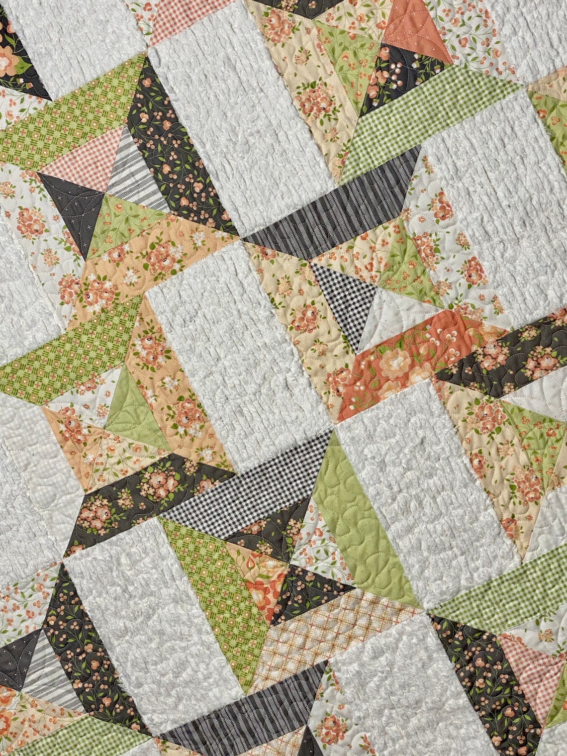 Apricot & Ash Jelly Roll Quilt kit and pattern Moda Etsy
