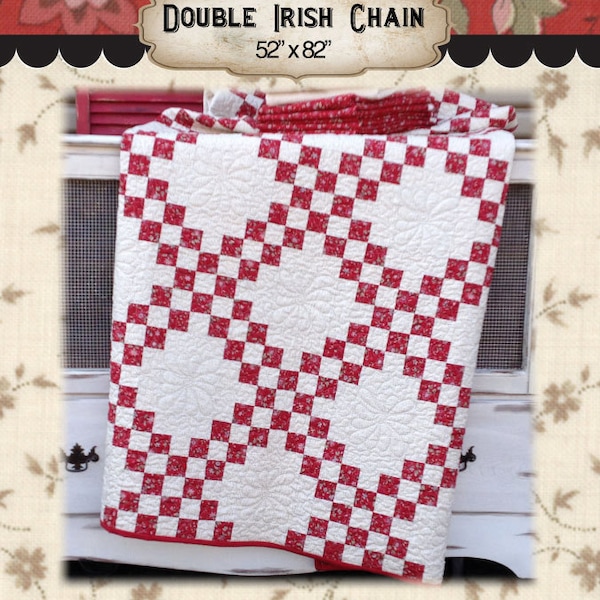 Double Irish Chain PRINTED quilt pattern