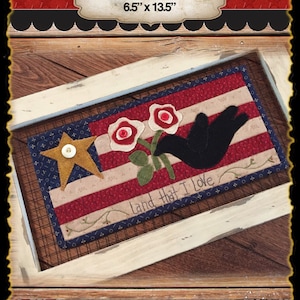 Freedom Flag wool appliqué PDF pattern